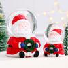Christmas Snow Globe Color Changing Lighted Christmas Crystal Ball Decor Resin Glass Christmas Ball Ornaments Big Headed Small Old Man