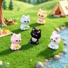 6Pcs Figurines Miniature Cute Cat Micro Landscape Crafts Ornaments For Home Decorations Animal Car Decor Room Accessories