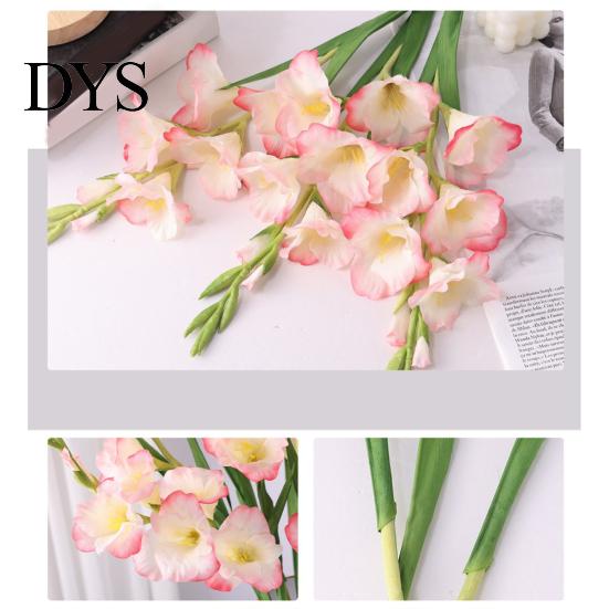 Reusable Fake Gladiolus Artificial Flower Realistic Silk Home Office No Watering Wedding Party Indoor Outdoor Faux Bloom Decoration Lifelike