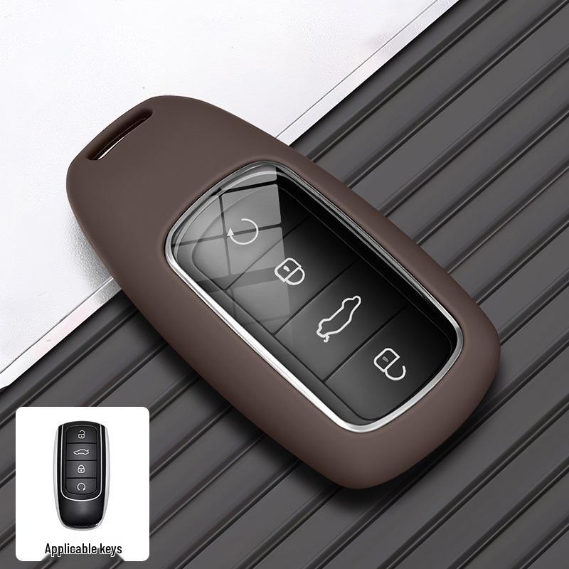 Universal Full-Coverage Scratch-Resistant Silicone Car Key Cover for Men and Women