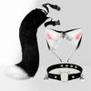 Cat Ear Headband With Tail Set Cosplay Costume Accessories Anime Kawaii Girl Party Outfit