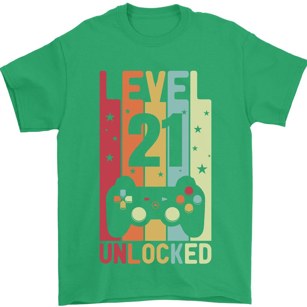 21st Birthday 21 Year Old Level Up Gaming Unisexs TShirt 100 Cotton