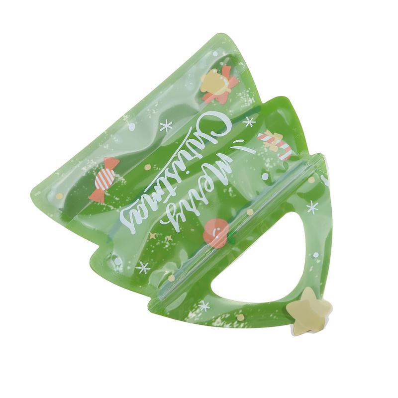 Christmas Tree Festival Gift Handle Bags for Candy Biscuit Cookies Chocolate Packaging Bags Birthdays Parties Holiday Decor