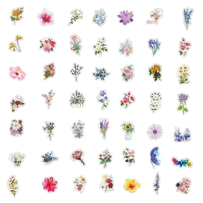 100pcs Butterfly Flower Graffiti Stickers for Phone Case Scrapbook Diary Skateboard Car Decoration