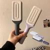 One Key Cleaning Airbag Hair Brush Rotatable Retractable Hair Comb Scalp Massage Brush  for Women