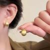 Elegant Frosted Metal Water Drop Earrings – Chic, Versatile & High-End