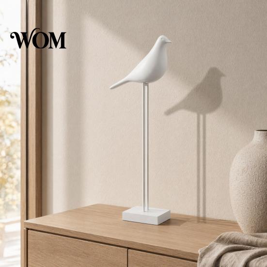 Sophisticated Bedside Table Ornaments Black & White Bird Figurine, Minimalist Modern Art Sculpture for TV Decorative Figurines Shelves Cabinet