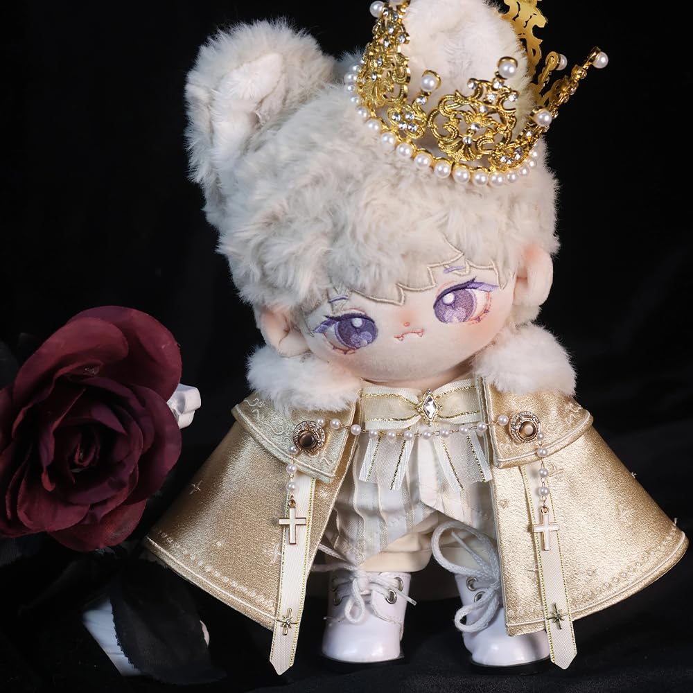Niannyyhouse Plush Doll Clothes 10cm 20cm Multicolor Cape Suit with Shirt and Pants (Red, 10cm)