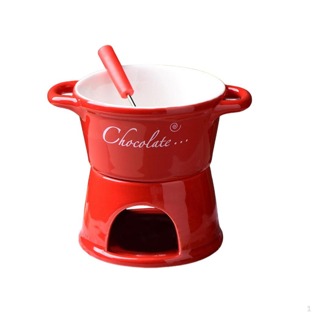 Schokoladenfondue-Topf 300ml Käse Teelicht Porzellan Schmelzen für