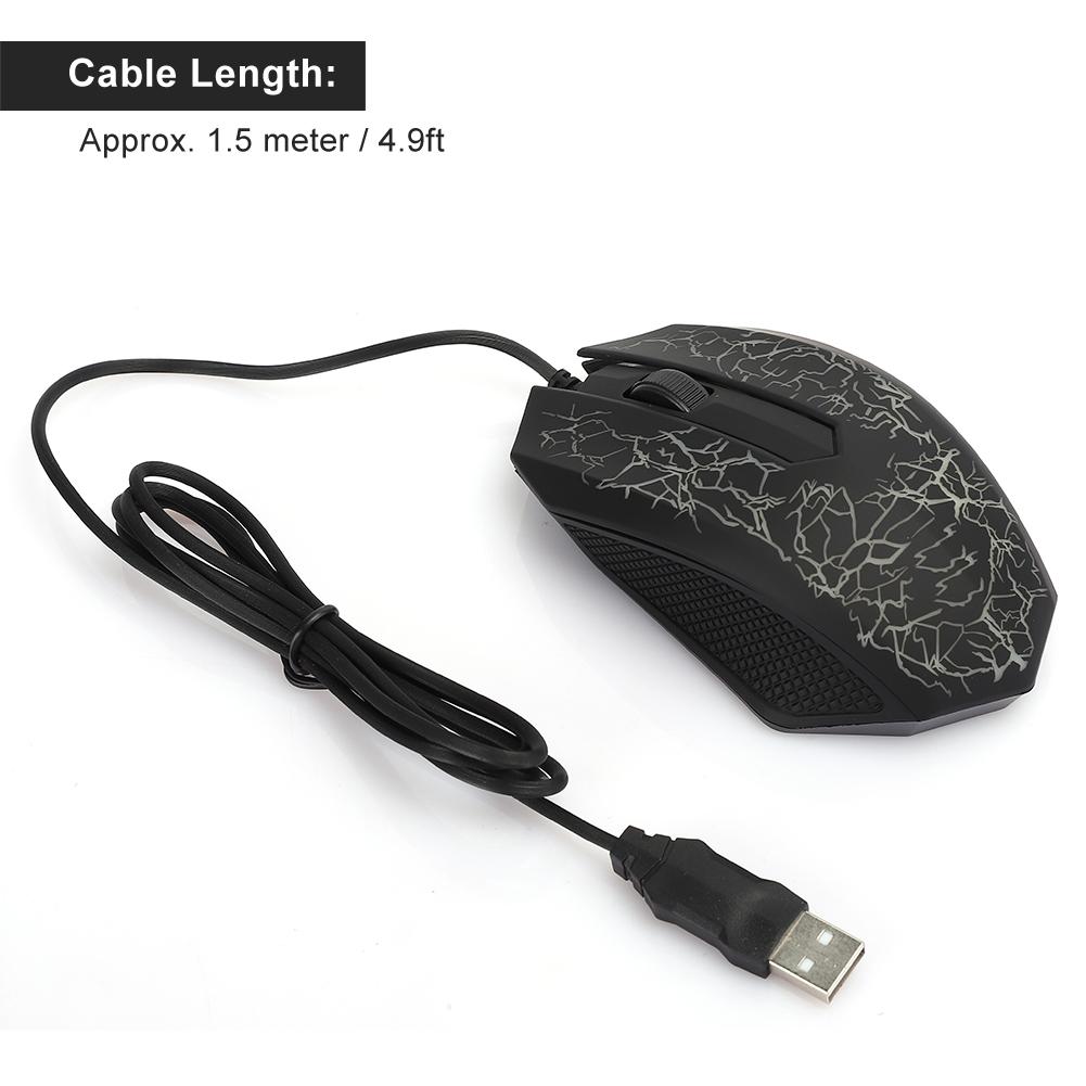 Optical Mouse Wired Professional Gaming for   Colorful Backlight Computer Mice  0