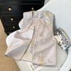 Type pink button vest jacquard new top 2025 retro vest vest top
