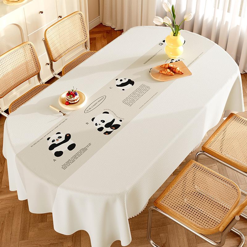 Luxury Cartoon Printed Waterproof Tablecloth High-End Lambskin Table Cover for Living Room Soft Easy-Care Furniture Protector