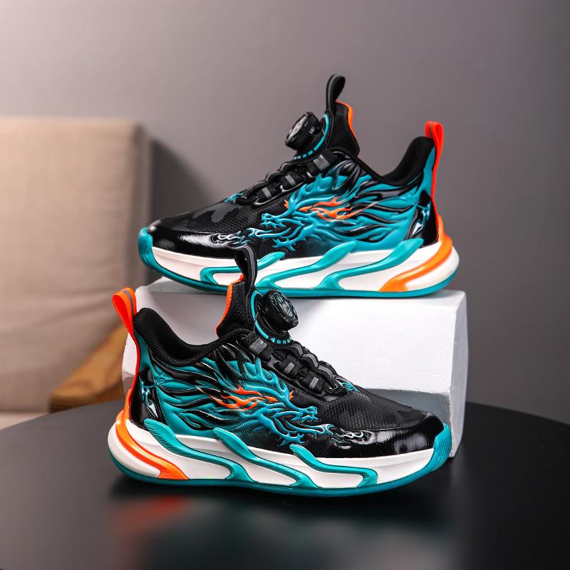 Boys Shoes New Spring and Autumn Mesh Children's Sports Shoes Primary School Students Casual Running Shoes Winter Leather