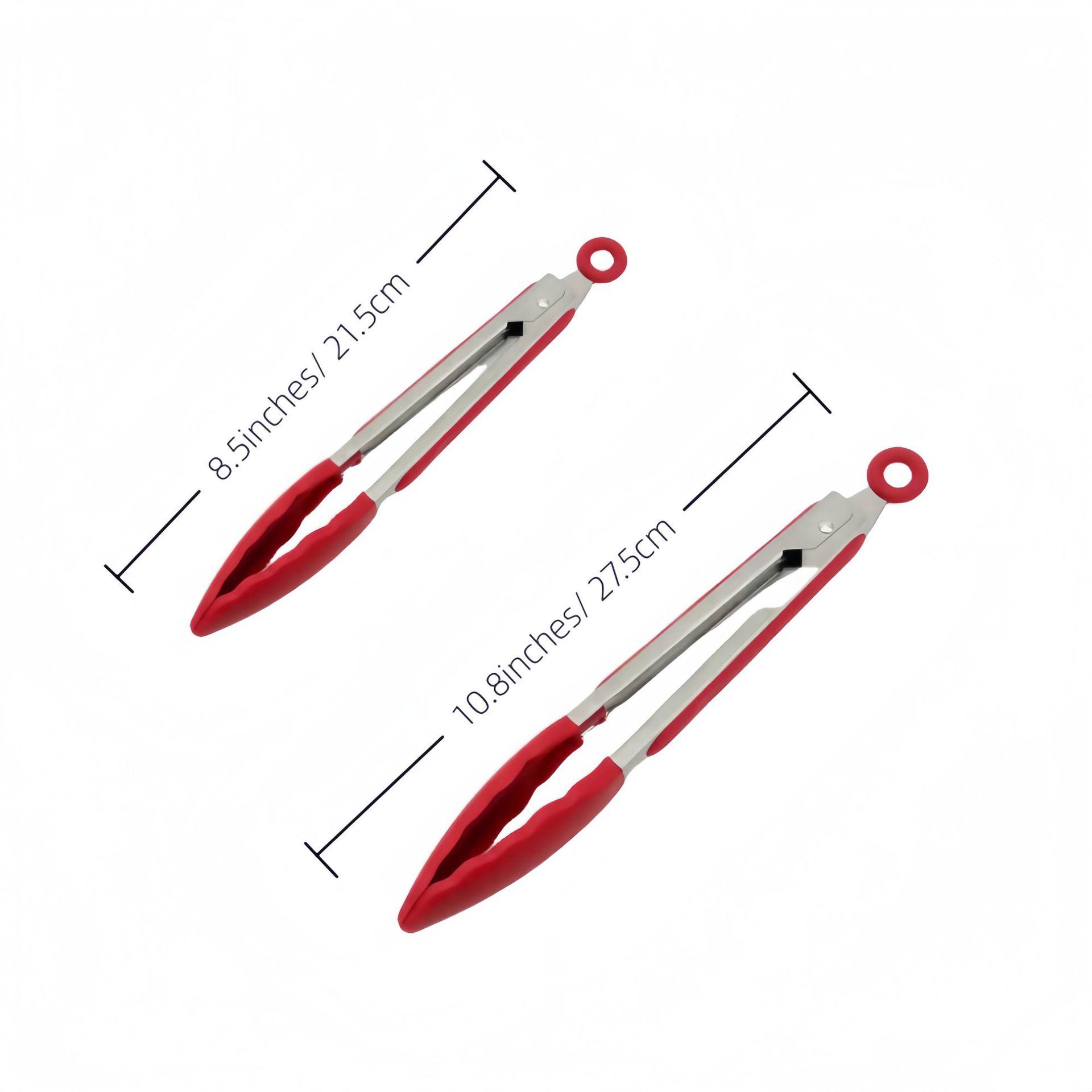 

Силиконовые кухонные щипцы, устойчивые к высоким температурам - Зажимы для барбекю из нержавеющей стали (7, 9, 12 дюймов)