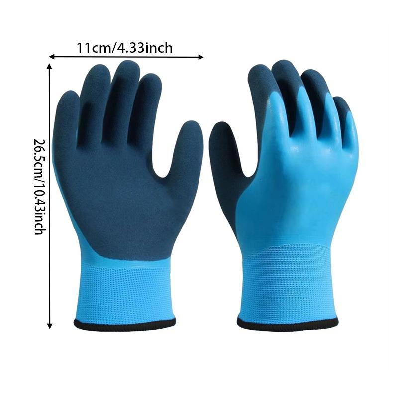 -30 Thickened Work Gloves Waterproof Windproof Coldproof Full Finger Gloves Winter Outdoor Riding Gloves Flower Protective Glove