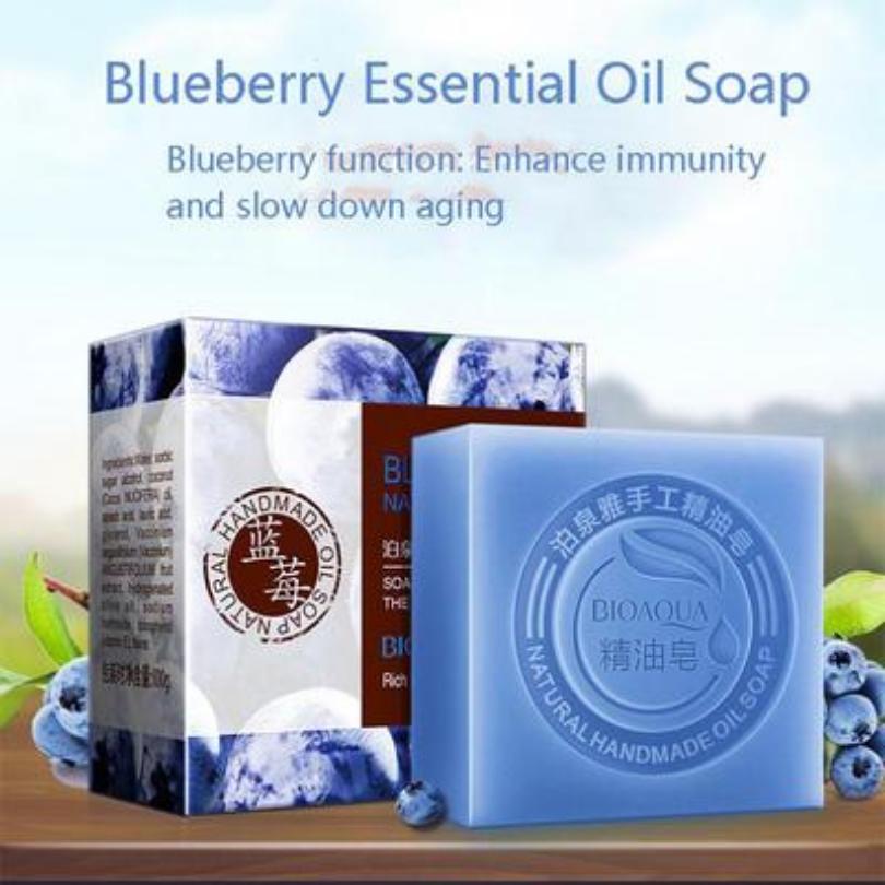 

BIOAQUA 100 г мыло с бамбуковым углем, мыло матча, очищающее эфирное масло лаванды, мыло для красоты кожи, мыло ручной работы, косметика Blueberry