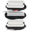 FLEOR 3PCS Ceramic Electric Guitar Dual Rails Humbucker Pickups Set for HSH Guitar Parts, Black/White