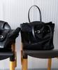 Christine Project Wrap Belted Nylon Shoulder Bag Large(Black Pepper)