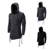 New Trendy Men's Sweater Dark Hooded Loose Coat