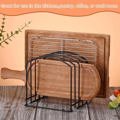 Tabletts Lagerregal Metall Tablett Organizer für Küchenarbeitsplatte Schneidebrett Halter Modern Vielseitig Palettenregal für Heim- und Gewerbegebrauch