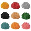 Brain Elastic Hat Fashion Funny Halloween Party Hand Knitted Personality Brain Hat Kids Adults Crochet
