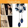 Winter Flower Necklace With Water Drill Gemstones For Elegant Office Wear