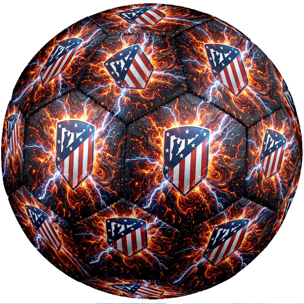 Atletico Madrid Theme Soccer Ball Size 5 Soccer Ball Soft Touch Professional Training Football for Outdoor Sports