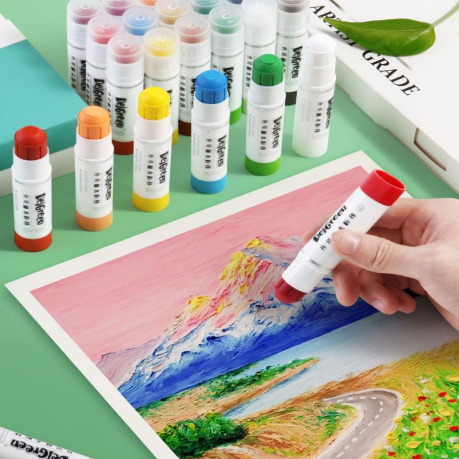 12/18/24 Farben Weiche Solide Gouache-Farbstifte Zeichen Graffiti Kunst Buntstifte Waschbar Ungiftig für Kinder Schüler Künstler Maler
