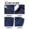 Womens Navy Blue Hooded Sweatshirt Set Casual Korean Style 3-Piece Outfit With Long Sleeve Top Straight Leg Pants Base Layer