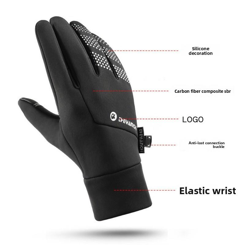 Warm-keeping Cycling Gloves for Outdoor Activities Skiing Cycling Water-resistant and Anti-slip Touchscreen with Added Insulation for Cold Protection.
