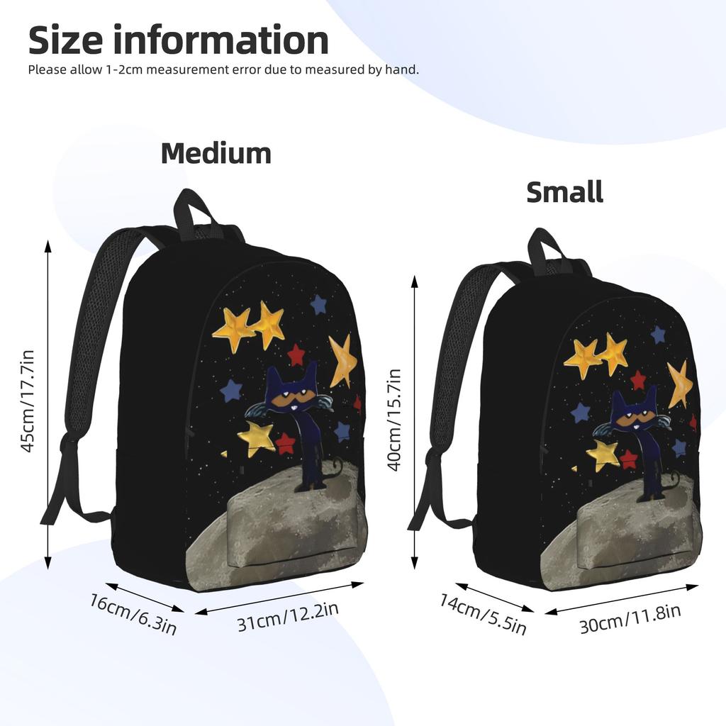 Pete the Cat  Casual Rucksack Gift Learner Work Groovy  Everyday Backpack for Men Women College Cloth Bags Suitable for All Ages