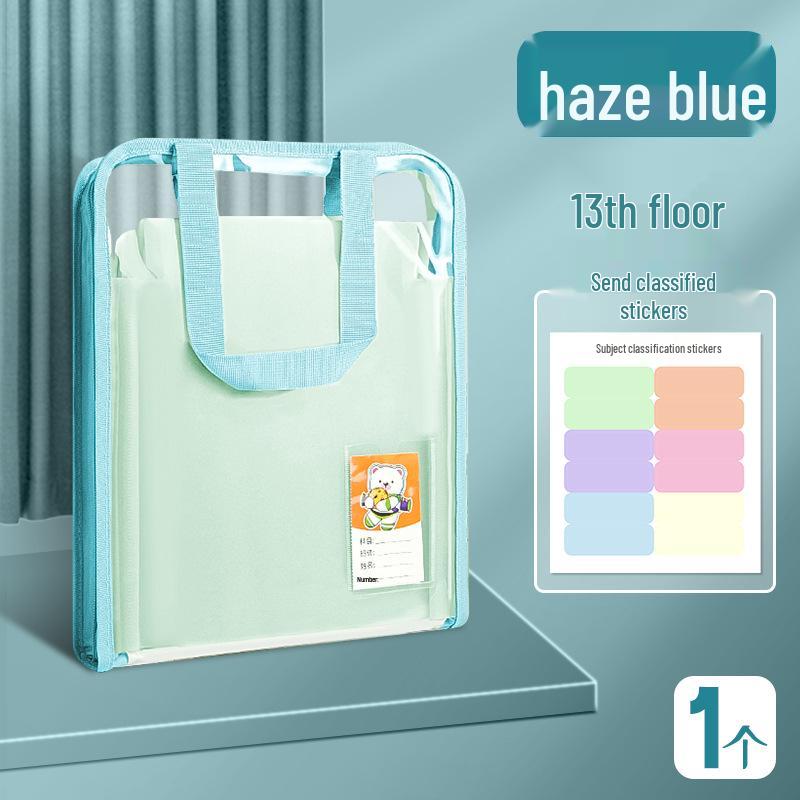 A4 Multi-layer Transparent File Bag for Student Test Paper Organization
