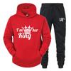 Unisex Hooded Sweatshirt Set Casual Sportswear Tracksuit Teens Adults
