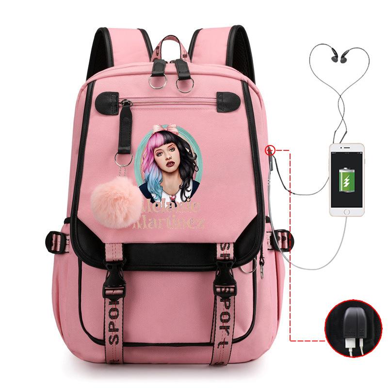 Peripheral Printed Backpack Female Fashion Student Multifunctional Casual School Bag