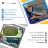 Car Window Shades, 2 Pack Breathable Mesh Car Side Back Window Sun Shades, Stretchy Window Screen For Baby Family Pet UV Protection, Window Covers
