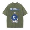 Football T-shirt Vintage Y2k Washed Oversized T Shirt Summer Short Sleeve Cotton Tees Tops Men Women Clothing