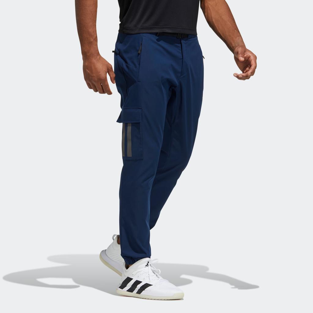 Adidas Comfortable Versatile Simple Casual Knitted Sports Pants Men Bottoms Navy-Blue H13790