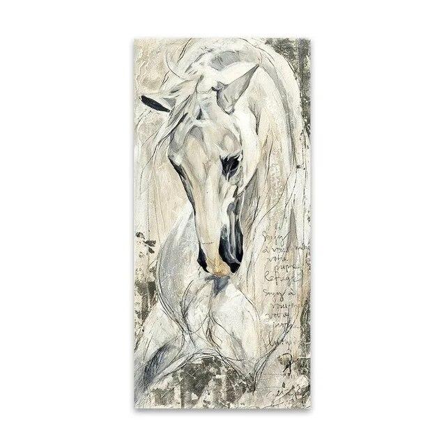 The Horse Abstract Animal Poster and Print Canvas Painting for Living Room Modern Style Artwork Wall Art Pictures Home Decoraton No Frame