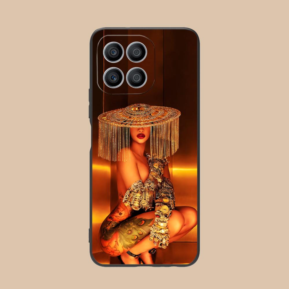 Cardi B Matte TPU Mobile Phone Case for Honor 90 80 70 60 50 30 20 10 9 8 7 Pro S SE Lite 5G Colorful Printing Cover