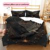 Lightning eagle  Pattern Bedding Quilt Set Quilt Cover Pillowcase Home Decoration  Gift (1 * duvet cover + 2 * pillowcase, without core)
