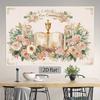 2D Watercolor Style First Communion Backdrop Bible Chalice & Pink Roses Themed Banner