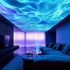 Water Ripple Remote-Controlled Projection Night Light Ambient Lighting, Modern Simplicity, USB Powered, Geometric Design