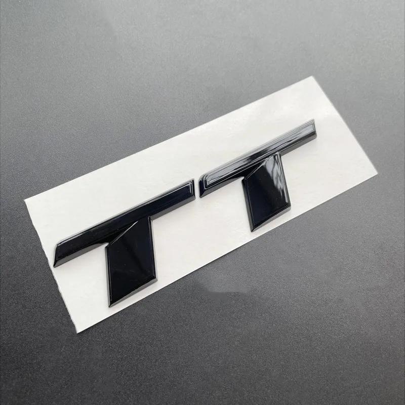 3D ABS Chrome Black TT Logo Letters Car Trunk Emblem Badge Decal For nlux7 TT RS MK1 8N 8J MK3 8S MK2 TT Sticker Accessories