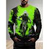 Herbst und Winter Herren 3D-Druck Rundhals Langarm T-Shirt
