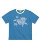 ESCAPEFROM [Escf X Hot Today] Lone Star Horse Roll-Up Point Short Sleeve T-Shirt Blue
