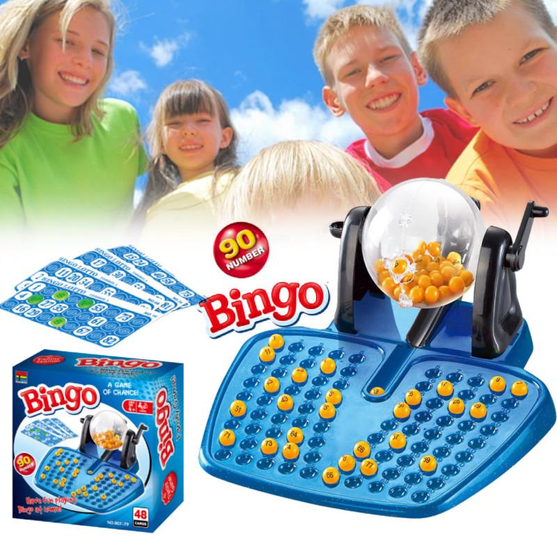 Interactive Bingo Game Hand Crank Lottery Machine Colorful Family Fun Toy For Kids