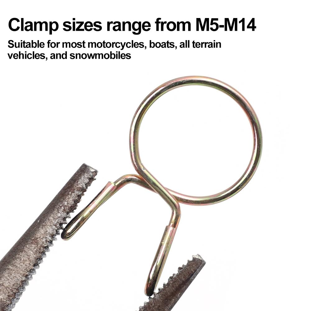 10Pcs 5/6/7/8/9/10/11/12/13/14mm Stainless Steel Spring Hoop Hose Clamp Adjustable Oil Hose Water Pipe Fixed Clip Home Hardware