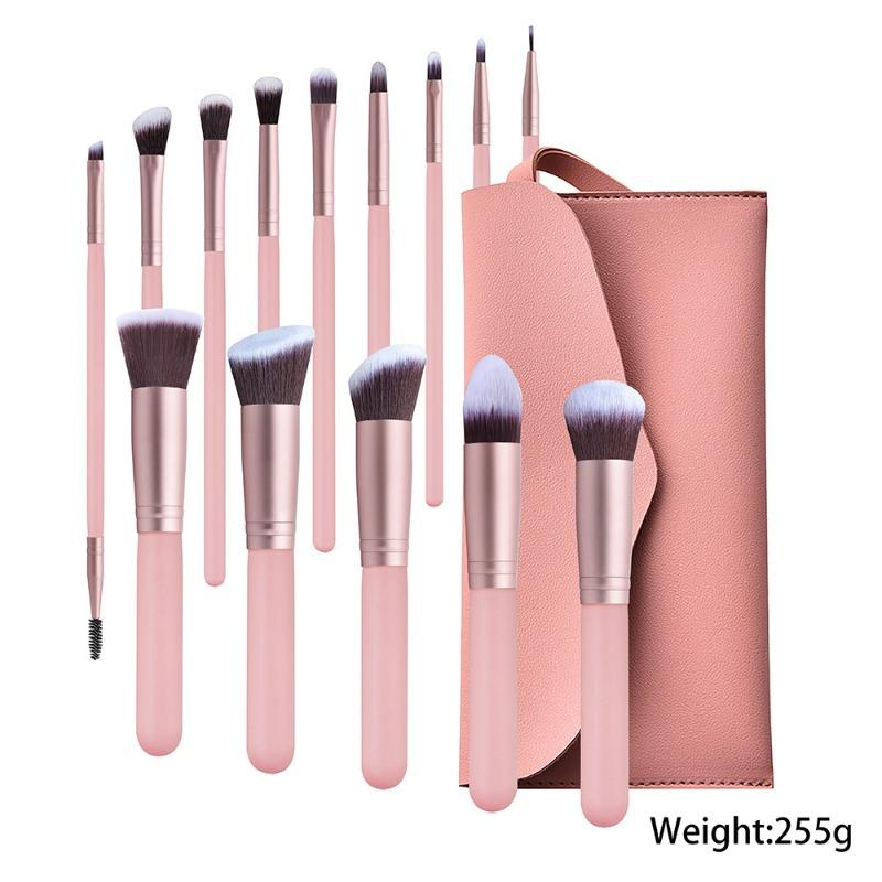 14 Makeup Brushes, Wooden Handles, Soft Hair, Eyeshadow Brushes, Blush Brushes, Brushes, Makeup Tools, In Stock