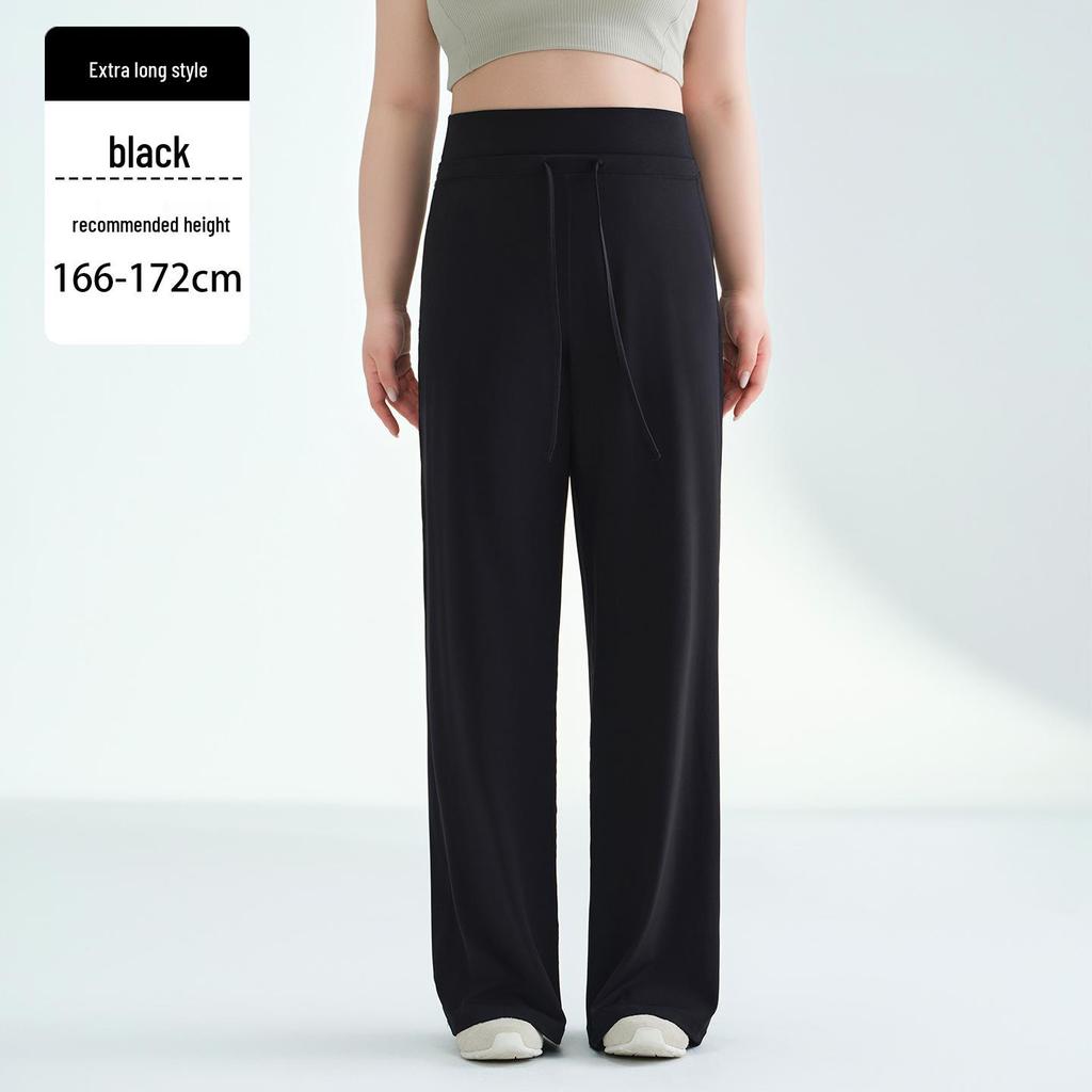 Women's Fleece-Lined Wide-Leg Sports Pants: Loose Fit, Plus Size (up to 220 Jin), Perfect for Running, Yoga, and Fitness.