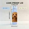 1PC Golden Retriever Puppy Dog Print 750ml Color Plastic Sports Water Bottle Leakproof Flip Straw Lid Suitable for Sports Office Home Use